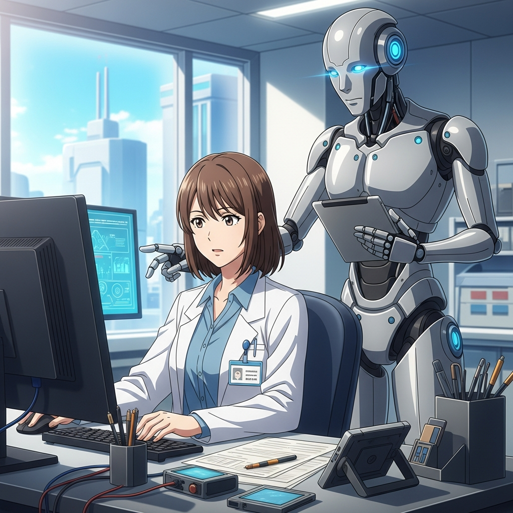 仕事をする若い女性3