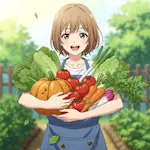 野菜を収穫する若い女性