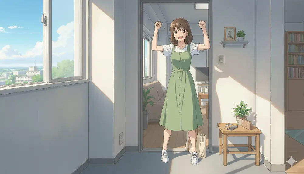 一日の始まり頑張るぞ