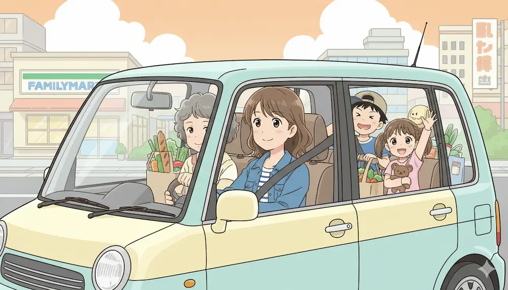 車で買い物