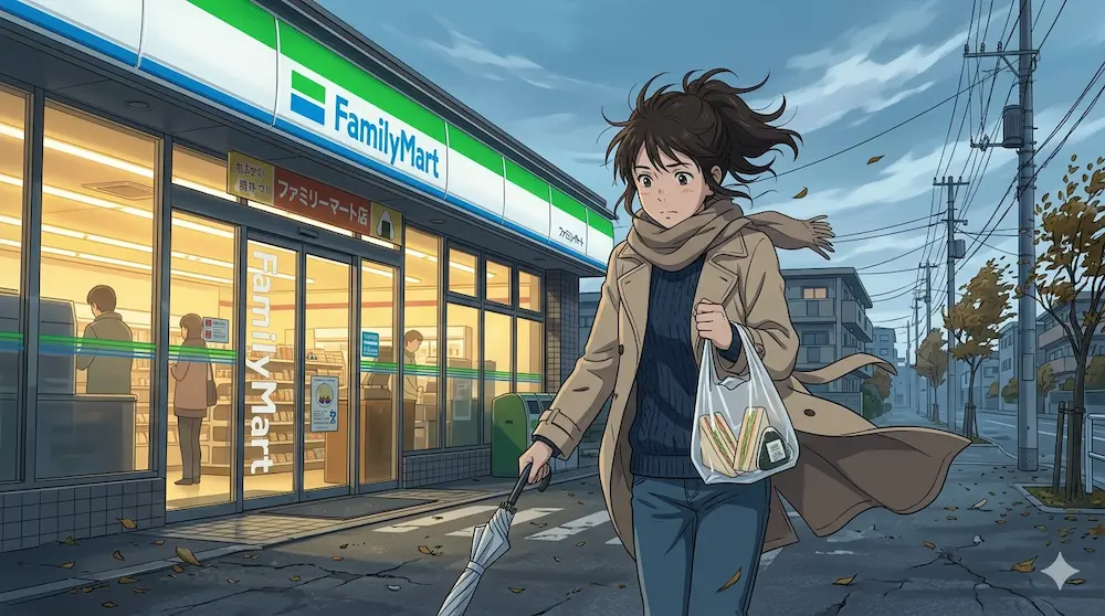 朝の買い物ファミリーマートへ