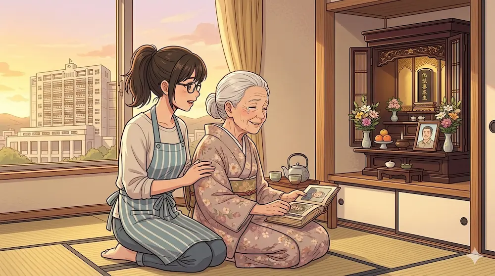 父思い出を語る