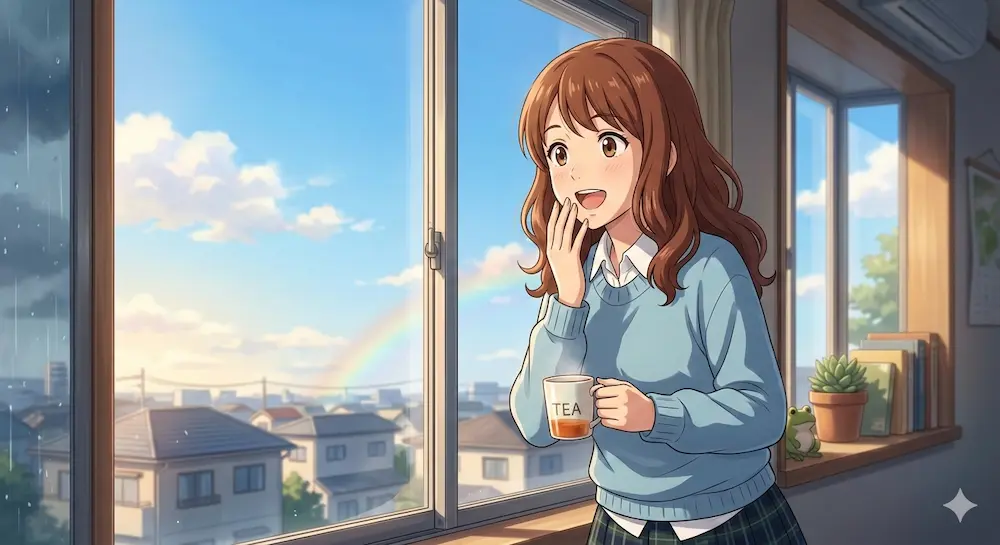 意外に天気なった