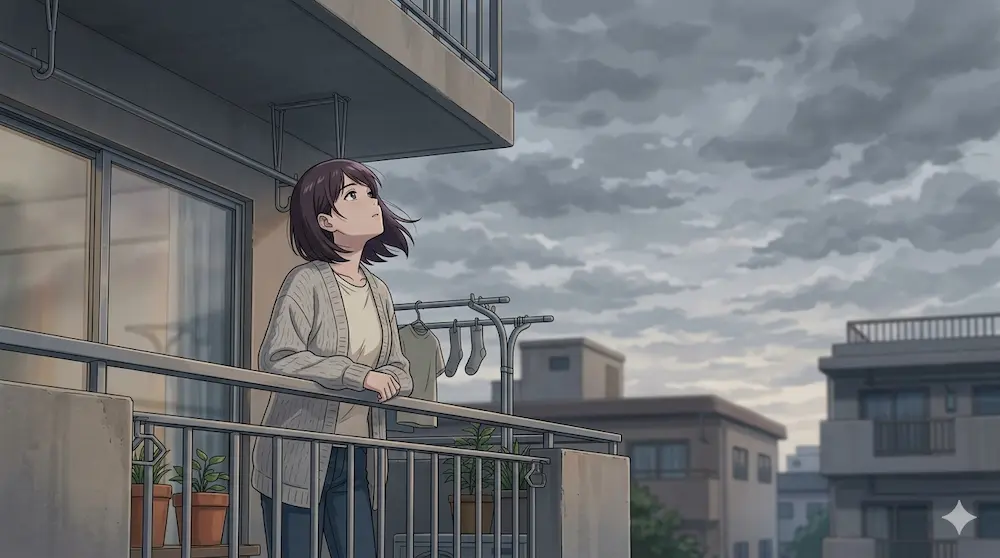 曇りぞ裏を眺める