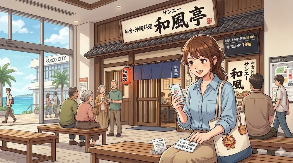 和風亭で時間待ちをしている