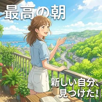 朝のベランダ風景