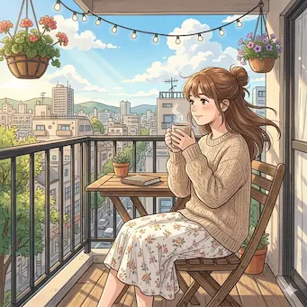 珈琲を飲む風景 Coffee-Drinking Scenery