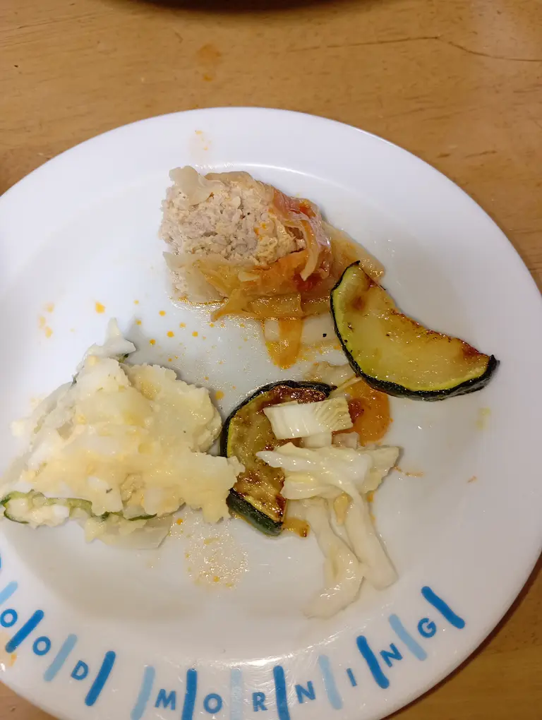 父親のお供え夕食