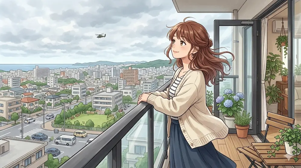 窓から見える風景