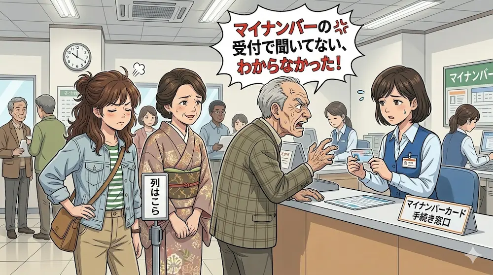 役所でトラブル
