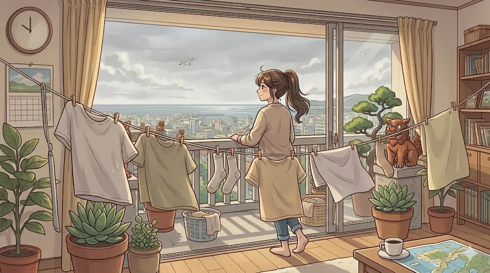 沖縄の朝の風景