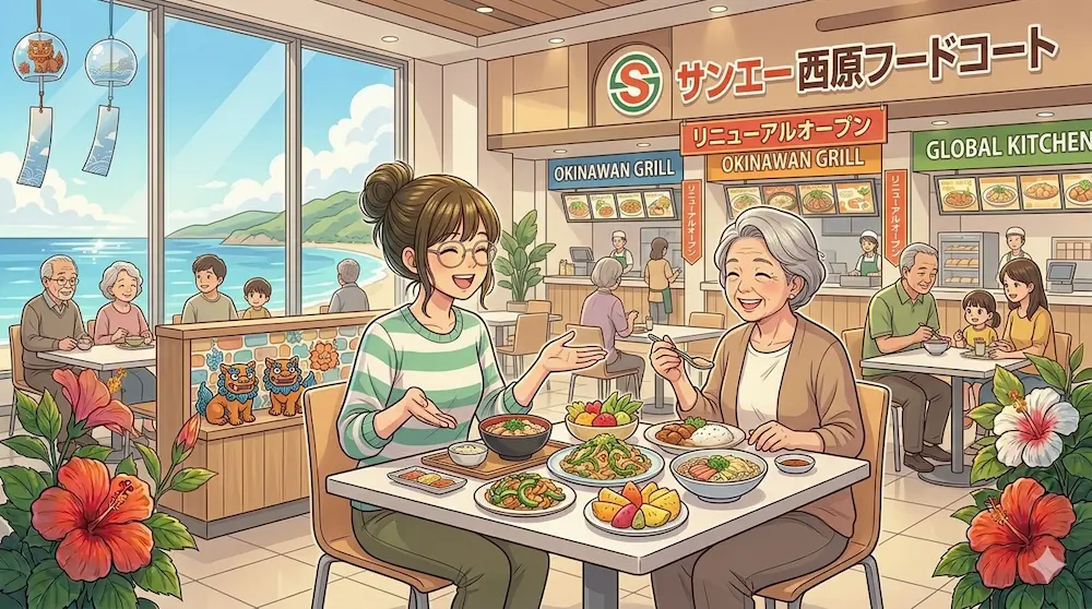 西原サンエーフードコート