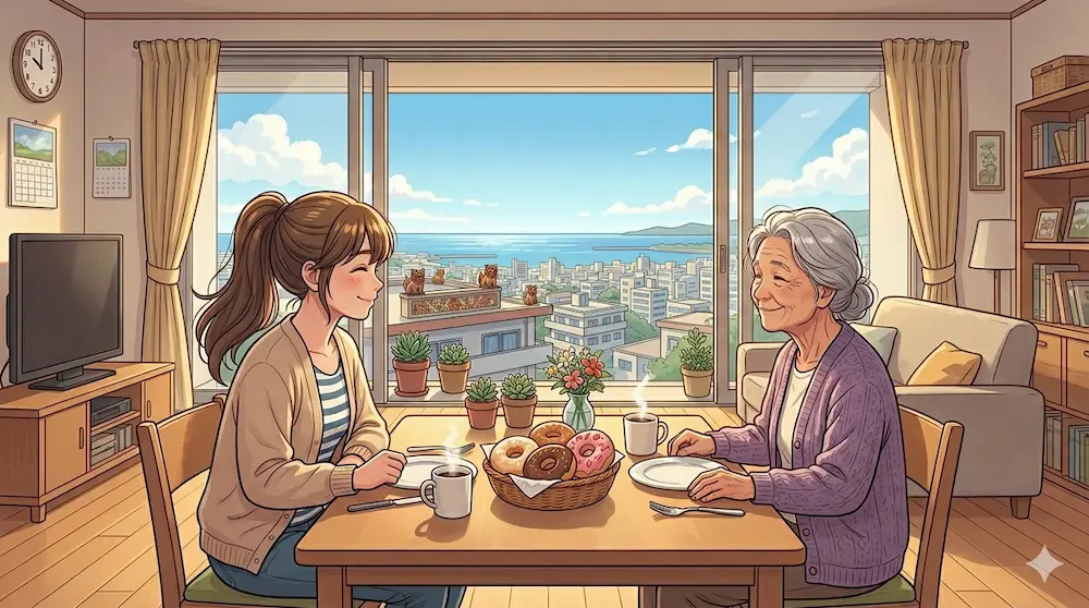 沖縄の朝ごはんの風景