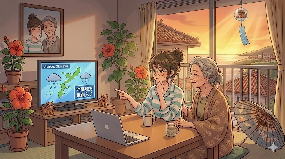 沖縄の梅雨入りを予測