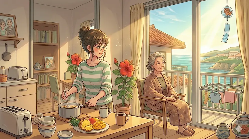 朝ごはんを準備
