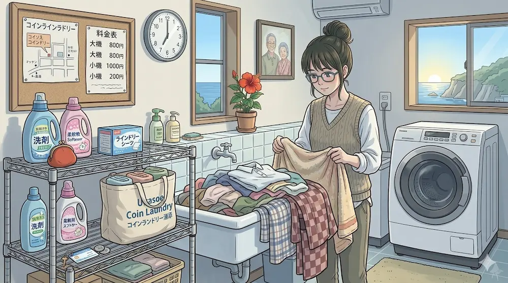 コインランドリーへ準備