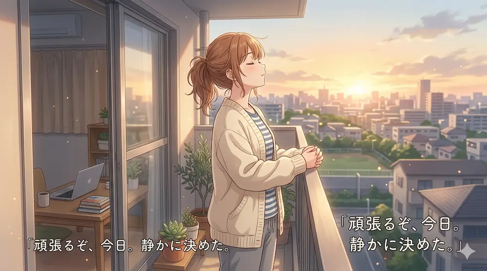 朝のベランダで思う事