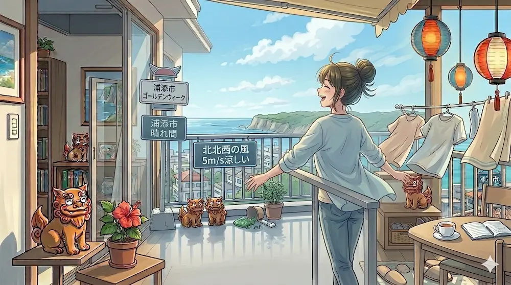 沖縄の朝の風景
