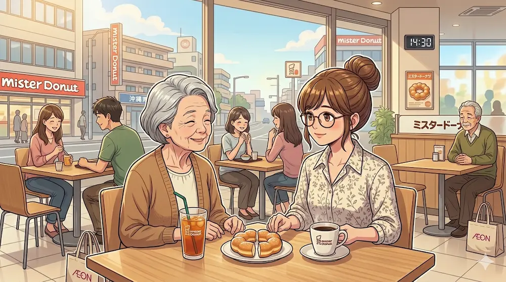 ミスタードーナッツで休憩