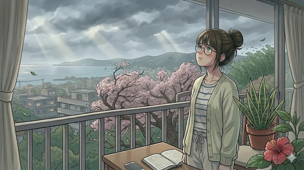 沖縄朝の風景