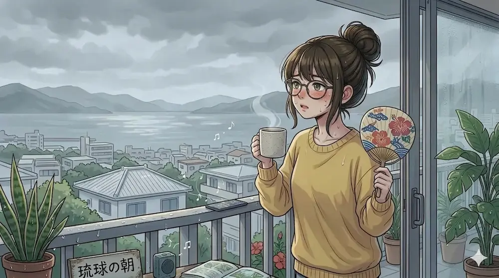 沖縄の蒸し暑い朝