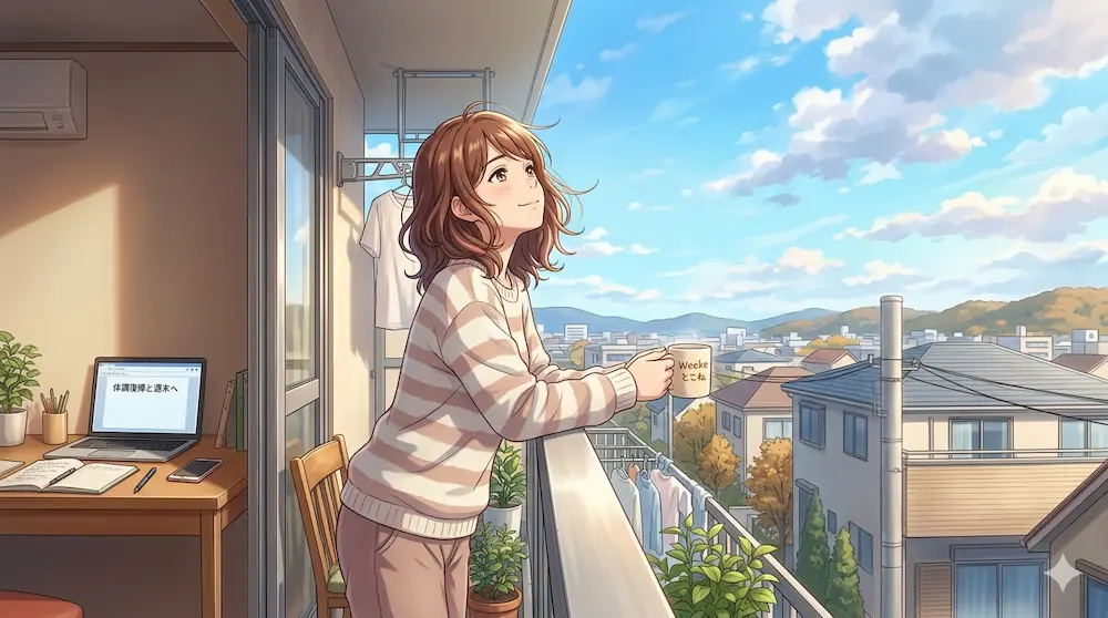 すっきりした朝
