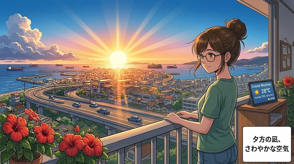沖縄の夕方