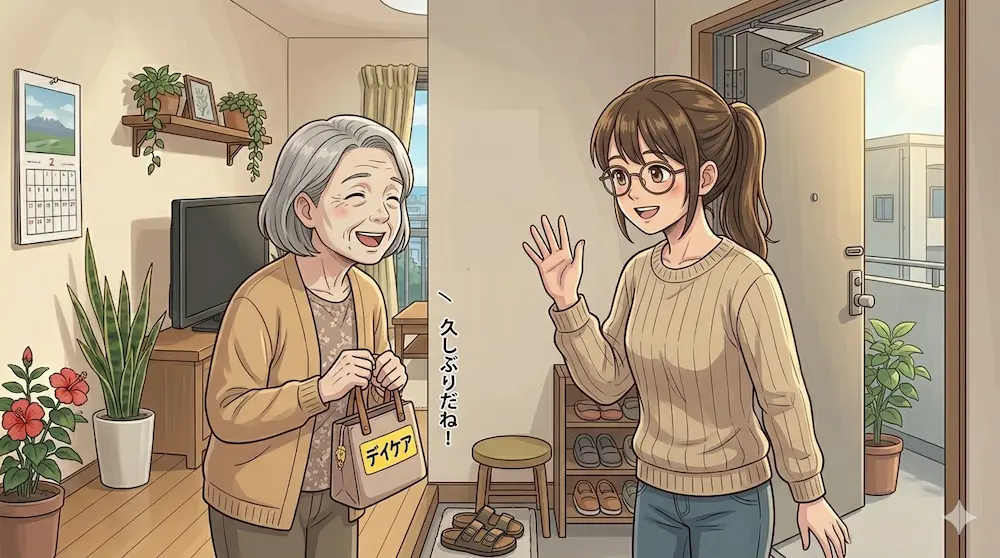 ディケアに送り出す