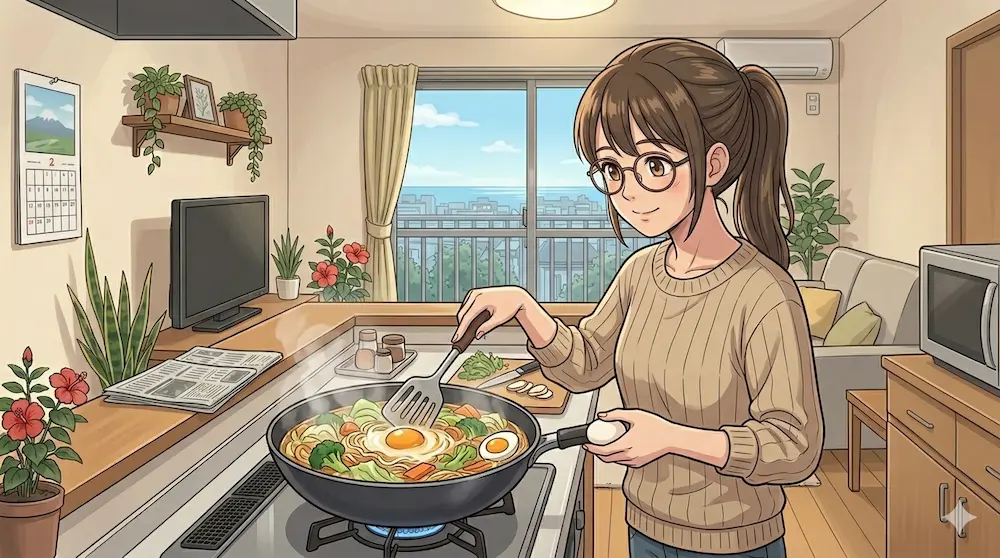 お昼準備