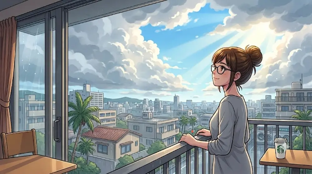 沖縄の朝の風景
