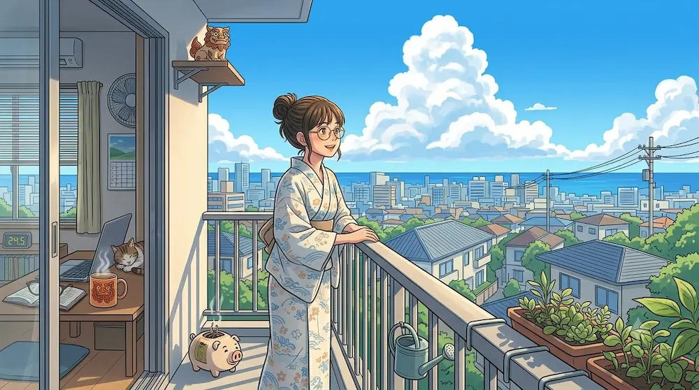港川の暑い夏