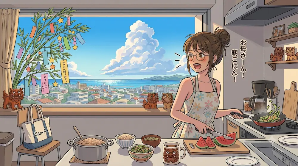 朝ごはんの準備