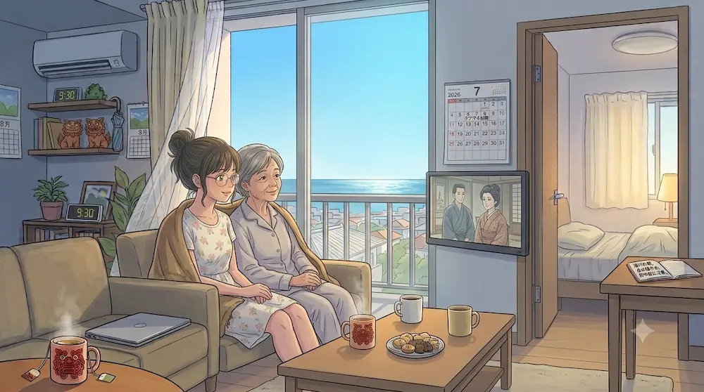 リビングで暑い夏を過ごす
