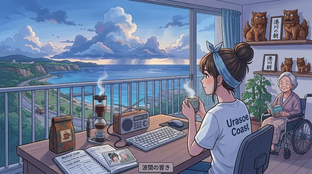 沖縄の朝の風景