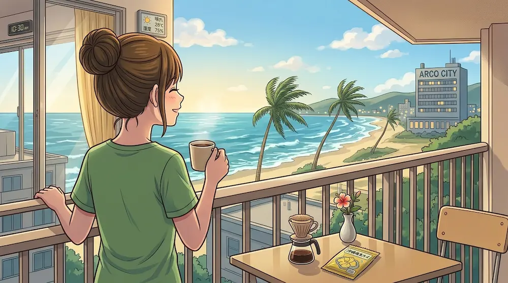 沖縄の朝の風景